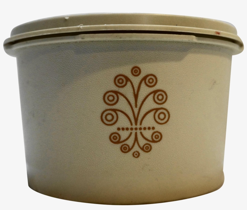This Is A Vintage Tupperware Servalier Canister, The - Beige, transparent png download