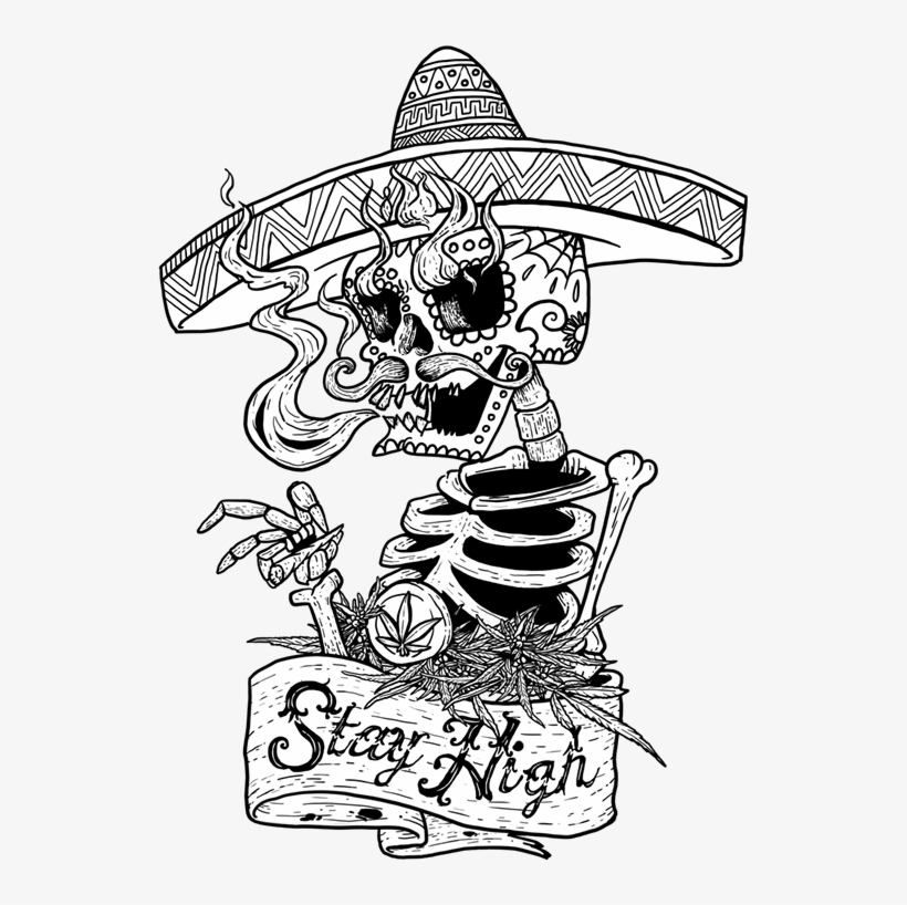 Mexican High Skull - 420 Friends, transparent png download