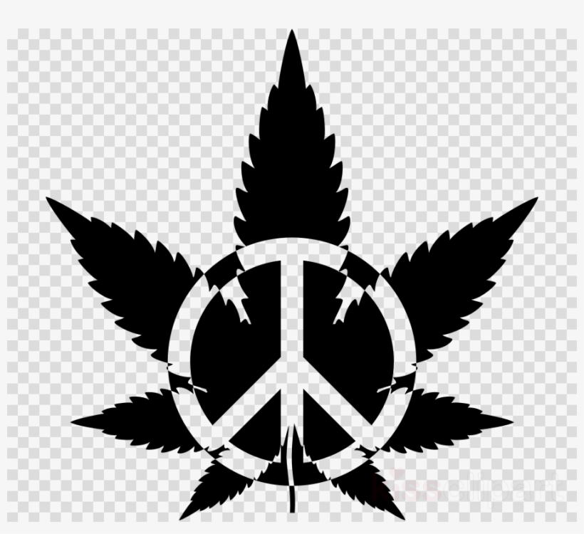 Download Marijuana Logo Black And White Clipart Medical - Cannabis Png, transparent png download