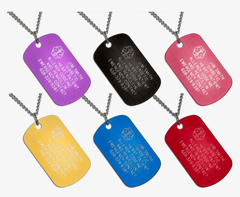 Aluminum Medical Alert Necklace With Small Medical - Hexagon Medical Alert Necklace, transparent png download