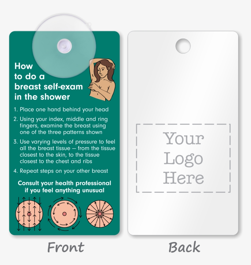 2 Sided Breast Self Exam Suction Cup Tag - Myassettag Custom Asset Label With Barcode, 0.75" X, transparent png download