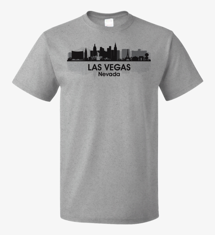 Unisex Grey Las Vegas, Nv City Skyline - Golf Mk3 T Shirt, transparent png download