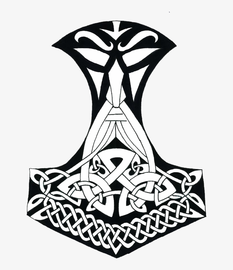 Thorshammer1 - Traditional Norse Warrior Tattoos, transparent png download