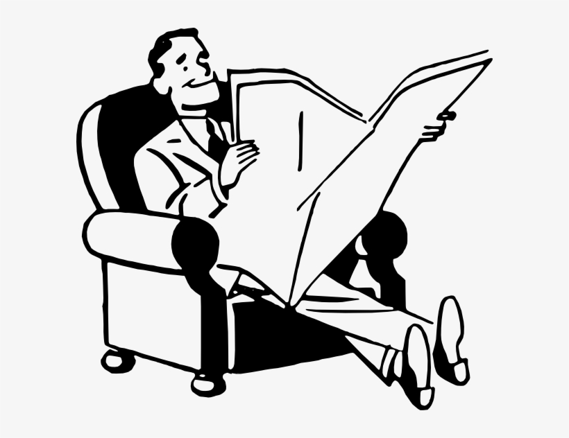 How To Set Use Man Reading Paper Svg Vector, transparent png download