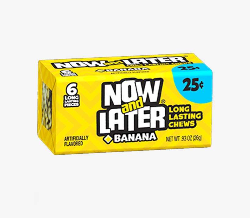 Now & Later 6 Piece Banana Candy - Now & Later Banana (6 Pcs), transparent png download