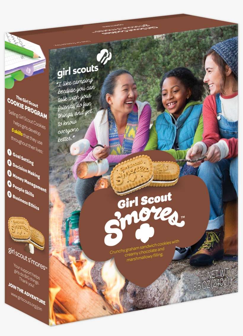 Smores Girl Scout Cookies, Girl Scout Smores, Girl - Girl Scout S Mores Cookie Box, transparent png download