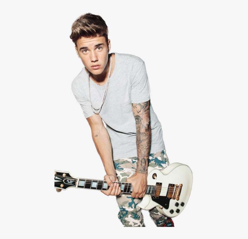 Justin Bieber Png - Justin Bieber With Guitar Hd, transparent png download