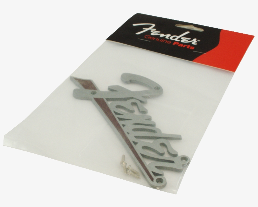 Fender, Brown, Flat Image - Fender Replacement Silverface Amp Logo, transparent png download