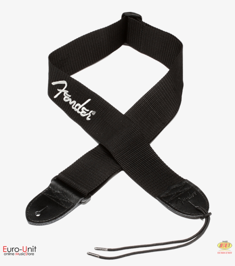 Product Sku - Fender 2 Inch Poly Guitar Strap, Black, transparent png download