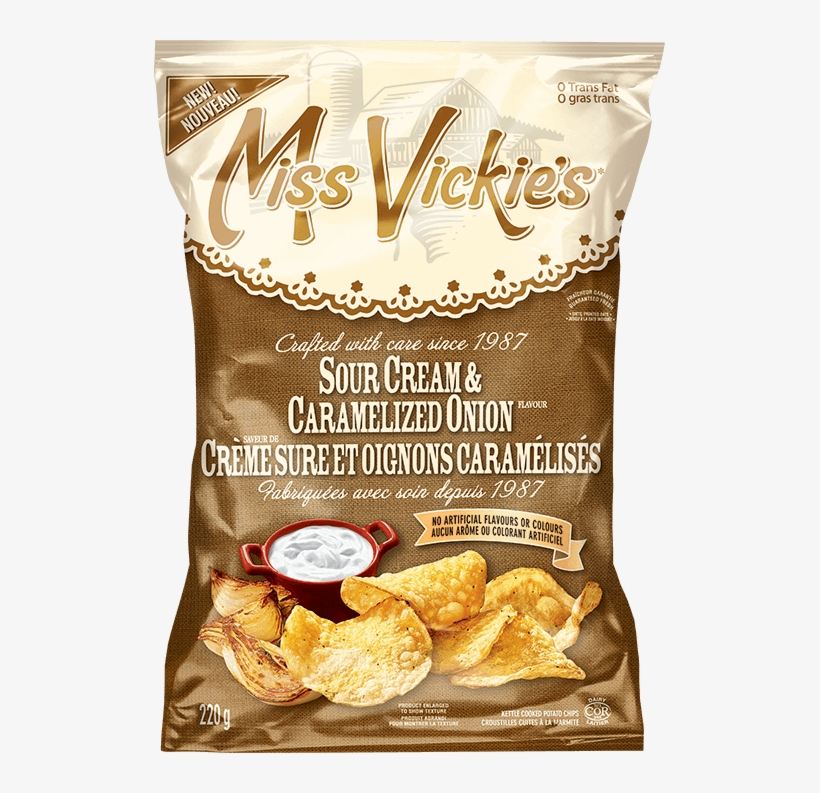 Miss Vickie's® Sour Cream & Caramelized Onion Kettle - Miss Vickie's Sour Cream And Onion, transparent png download