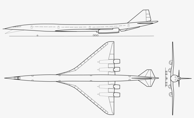 Boeing 2707 Top View, transparent png download