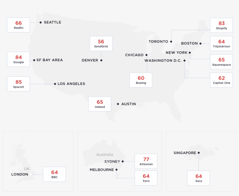 Top Employer Brand By City - Africanized Bees Map 2017, transparent png download