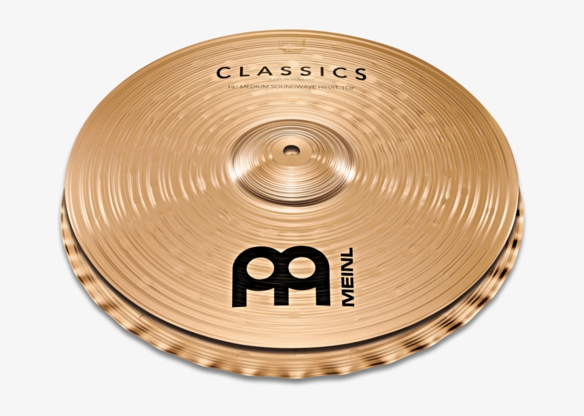 Classics Medium Soundwave Hihat 14" - Meinl Classics 14 Inch Medium Soundwave Hihat Cymbals, transparent png download