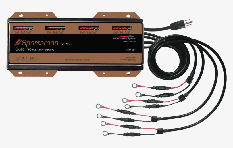 12v Lithium Ion Battery Charger Dp-ss4 - Dual Pro Professional Series 3 Bank Charger 15 Amp, transparent png download