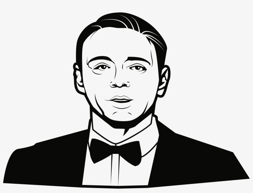 Big Image - Black And White Gentleman Clipart, transparent png download