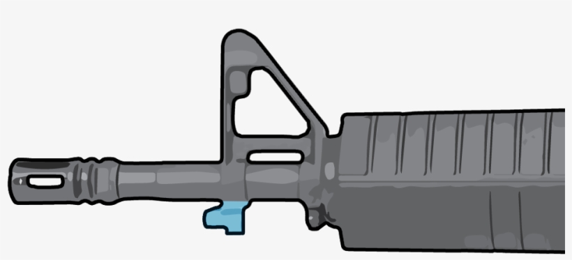 A Bayonet Or Knife Can Be Mounted To This Metal Lug - Assault Rifle, transparent png download