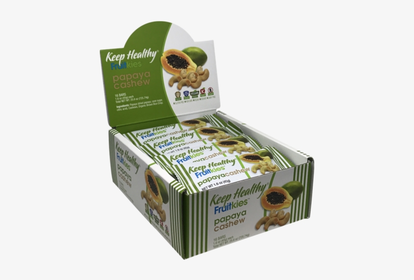 Keep Healthy Fruitkies Papaya Cashew 16 Bar Caddy - Keep Healthy Inc Fruitkies Papaya Cashew Bar, transparent png download