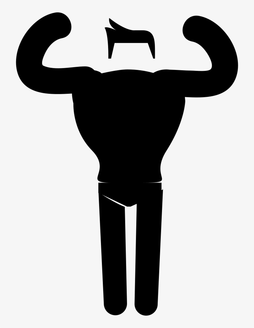 Png File Svg - Silueta Hombre Musculoso Png, transparent png download