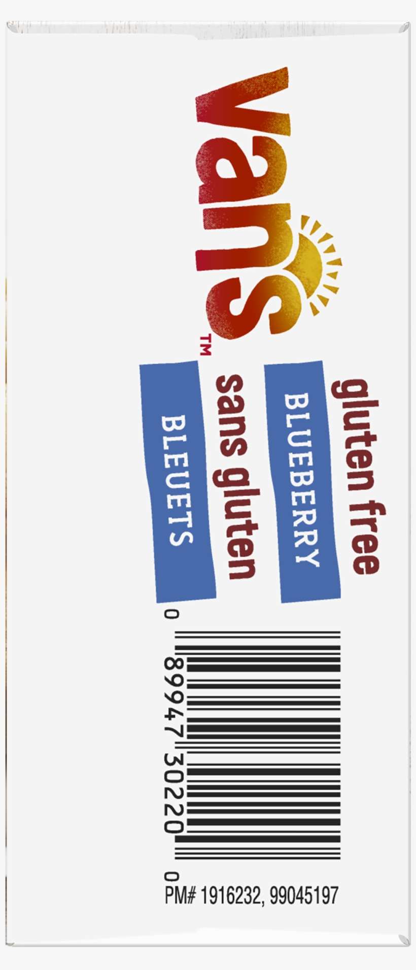 Van's Gluten Free Pb & J Blueberry And Peanut Butter, transparent png download