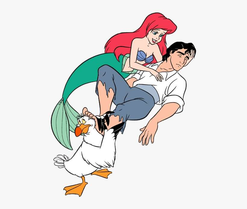 And Eric Clip Art Disney Galore Rescuing - Ariel And Eric Clip Art, transparent png download
