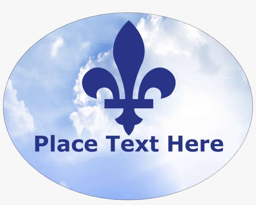 4" X 3" Oval Label - Fleur De Lis French Canadian, transparent png download