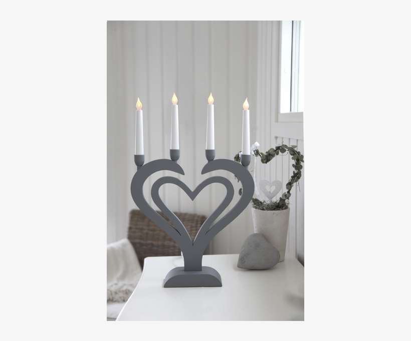 Candlestick Duo Heart - Candlestick, transparent png download