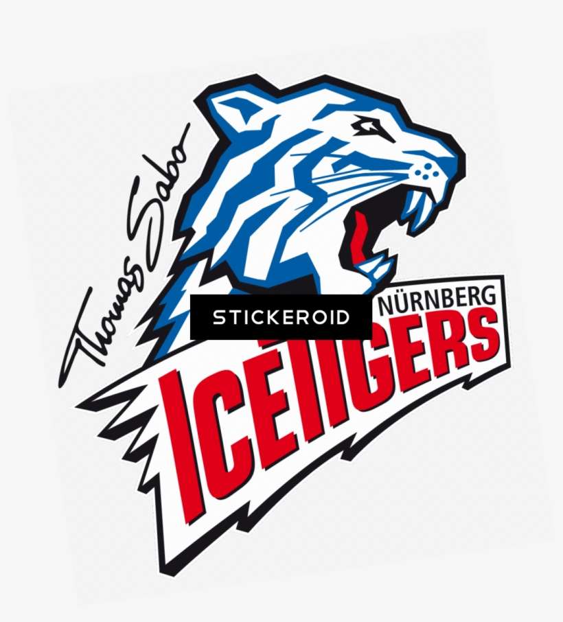 Crossed Ice Hockey Sticks And Puck - Thomas Sabo Ice Tigers, transparent png download
