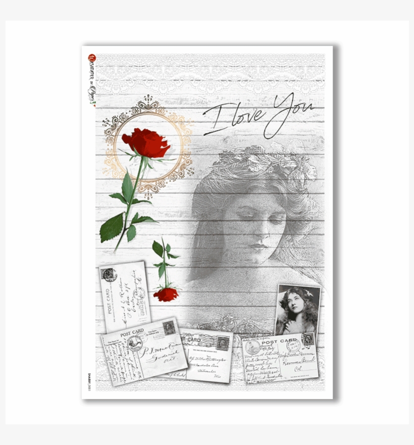 Shabby Rice Paper For Decoupage - Paper, transparent png download