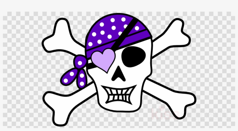 Download Girl Pirate Skull Clipart Piracy Skull And - Pirate Ship Skull Clip Art, transparent png download