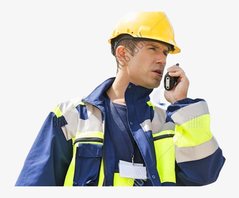 Hard Hat Worker - Walkie-talkie, transparent png download