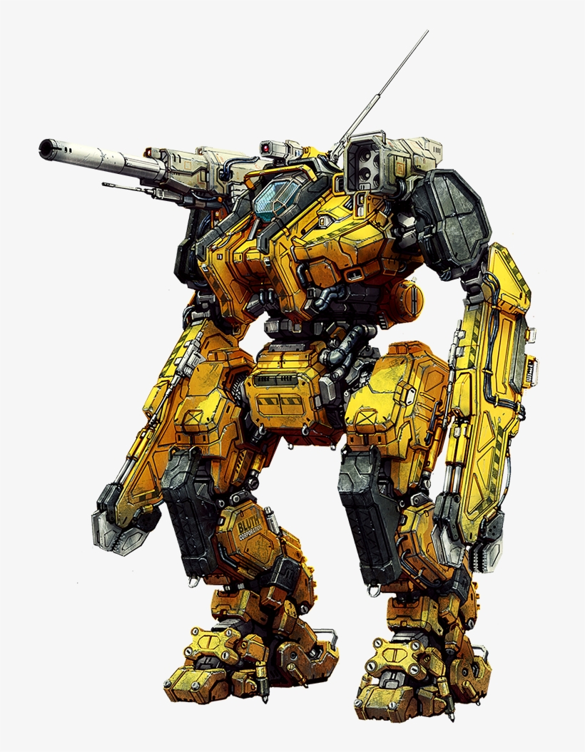 Com/roughneck Fighting Robots, Space Ship, Cyberpunk - Roughneck Concept Art Mwo, transparent png download