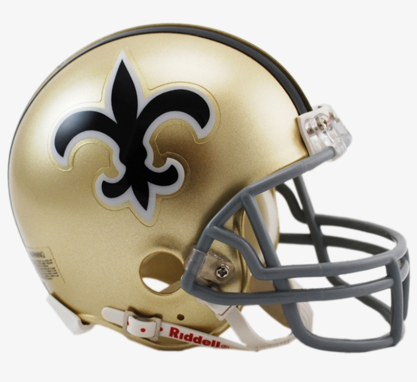 Riddell Nfl Throw Back Mini Helmets Saints Football Helmet PNG Image