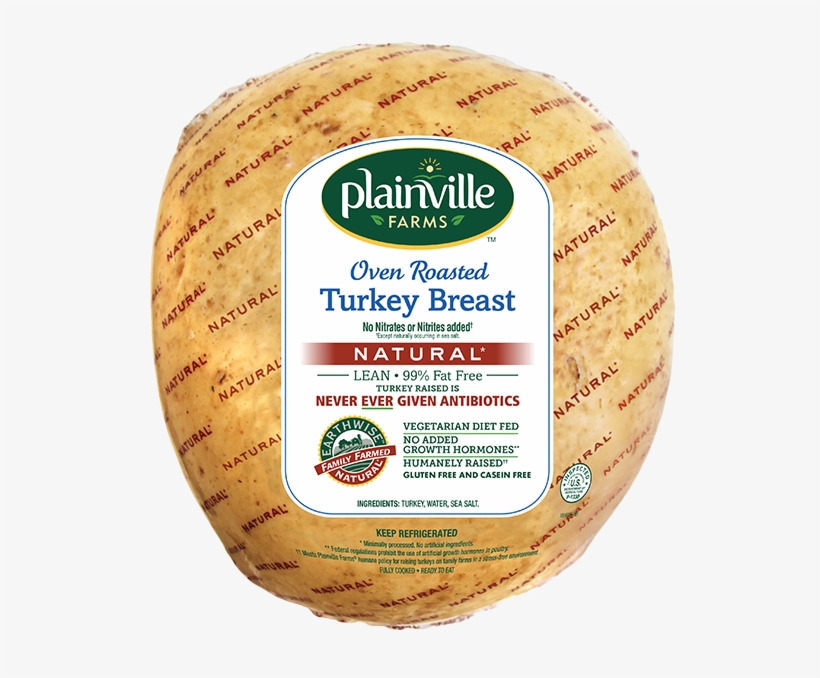 Natural* Oven Roasted Turkey Breast - Plainville Farms Burgers, Turkey, 94% Lean/6% Fat,, transparent png download