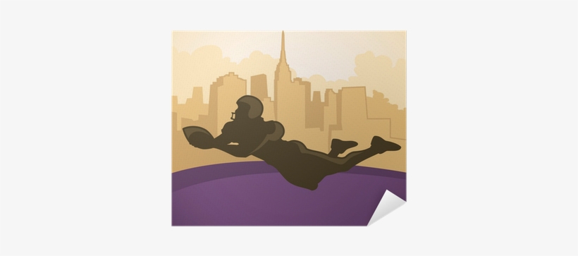 American Football Player Silhouette - Football Player, transparent png download
