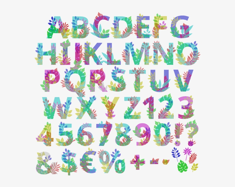 Overlay Flowers Font - Craft, transparent png download