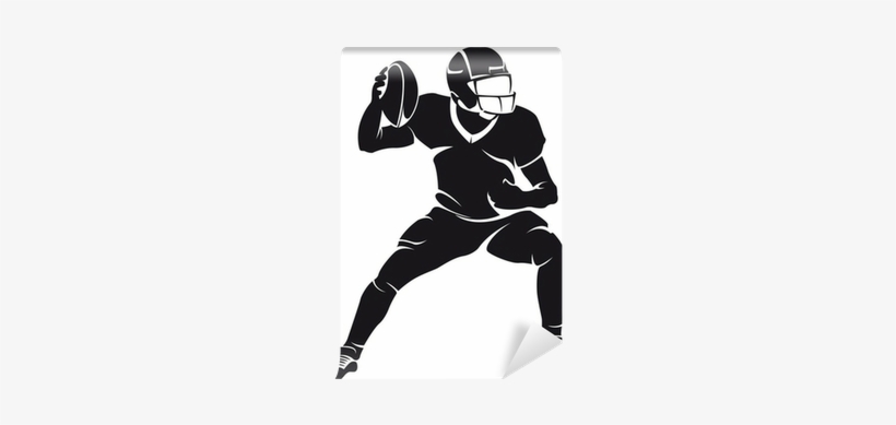 American Football Player, Silhouette Wall Mural • Pixers® - Futbol Americano Jugadores Para Dibujar, transparent png download