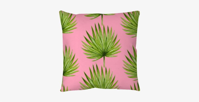 Watercolor Tropical Palm Leaves Seamless Pattern, transparent png download