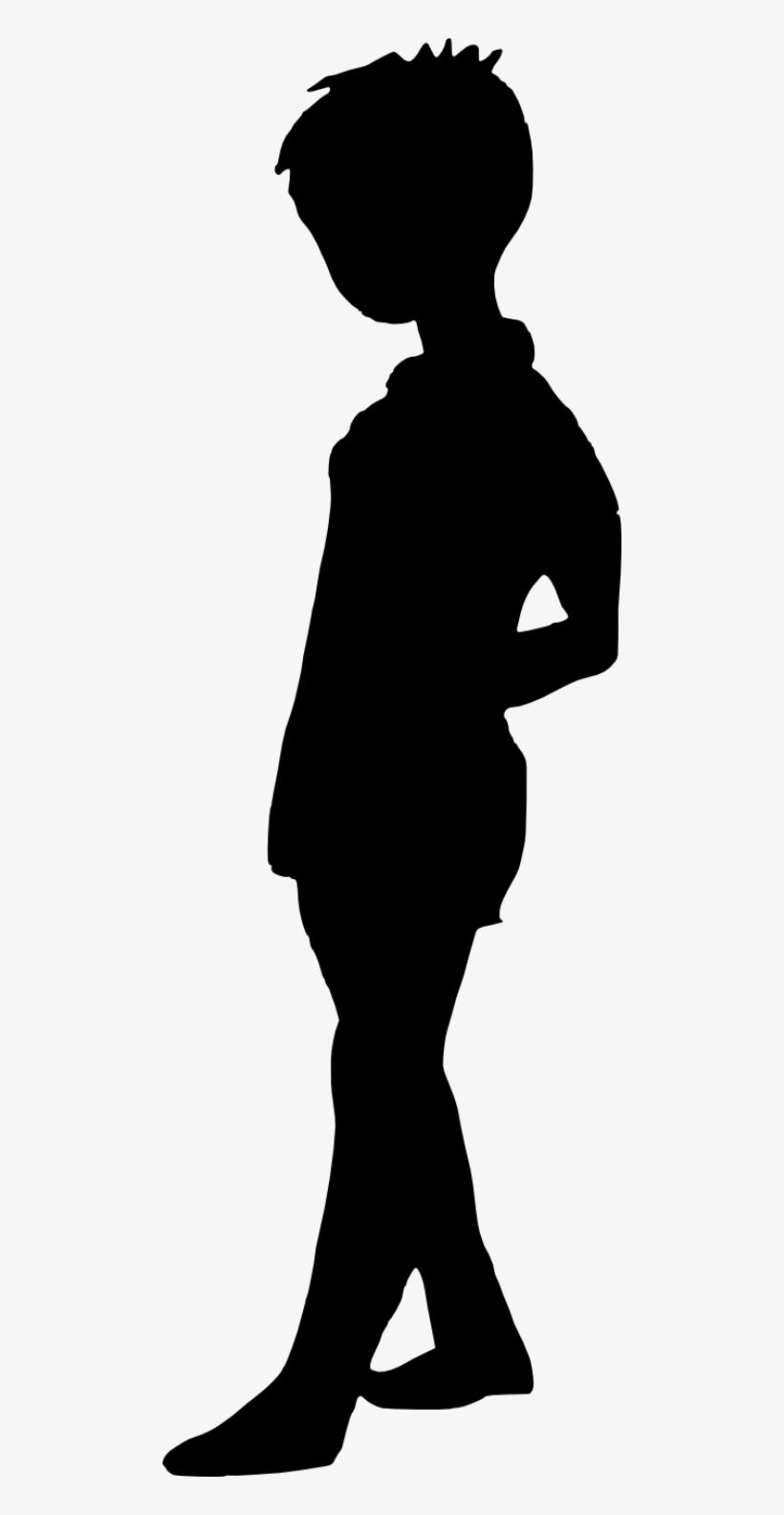 Free Download - Boy Silhouette No Background, transparent png download