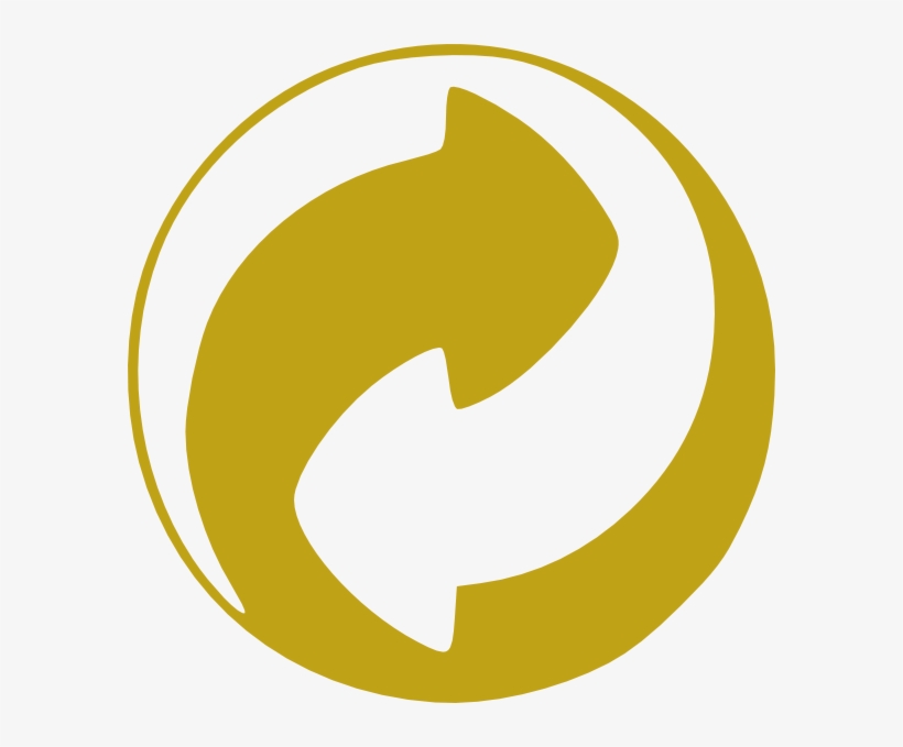 Gold Circular Arrows 2 Clip Art - Arrow Symbol On Packaging, transparent png download