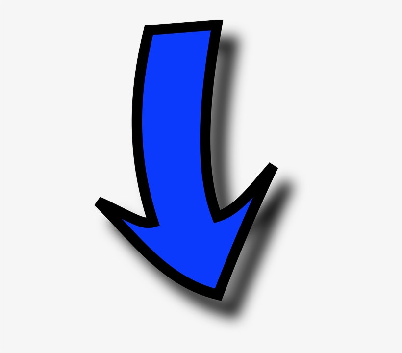 Blue, Arrow, Circle, Down, Direction, Free, Arrows - Arrows With Transparent Backgrounds, transparent png download