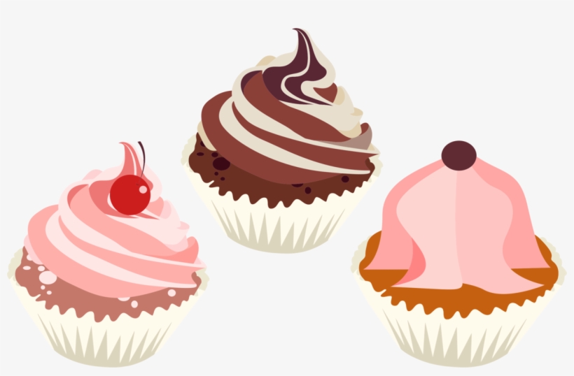 Cupcake Cupcake Icon Dessert Flat Pastry B - Cup Cakes Png, transparent png download