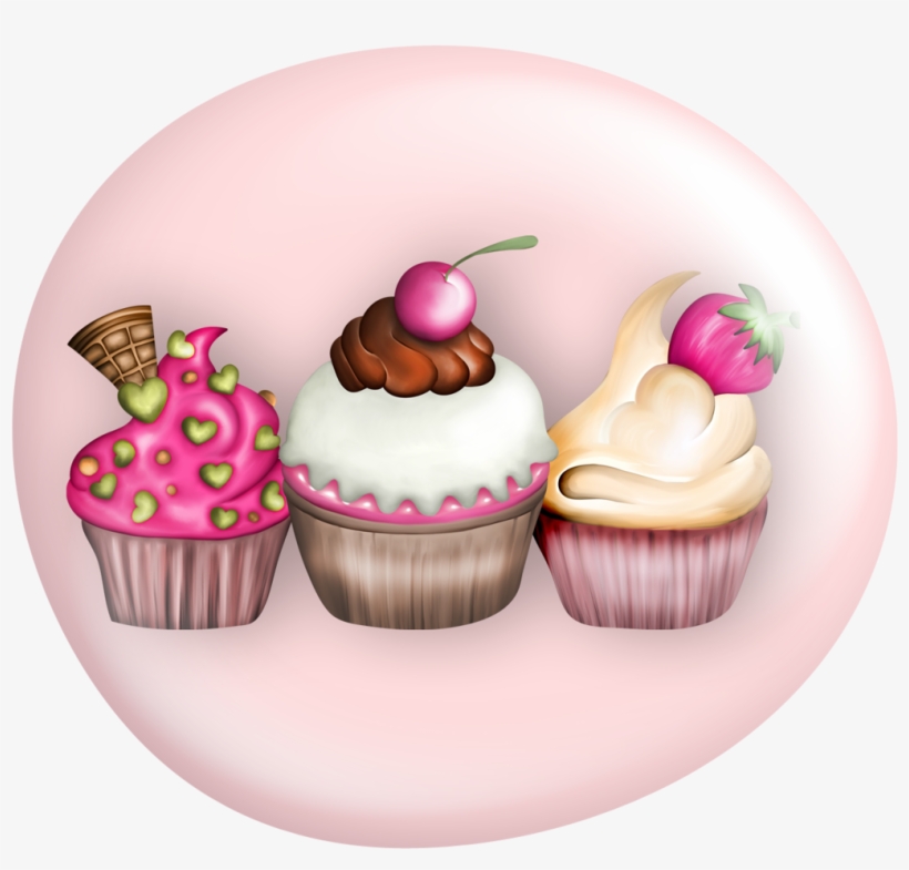 B *✿* Fashionable - Beautiful Cup Cakes Clip Art, transparent png download
