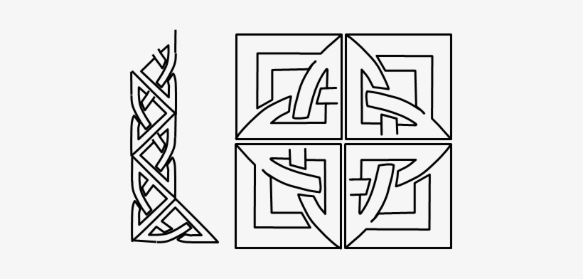 #50013 Celtic Block 2 With Celtic Border - Cross, transparent png download