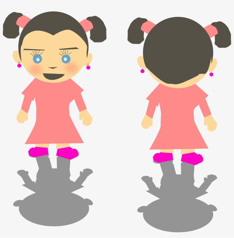 Big Image - Little Girl Cartoon, transparent png download