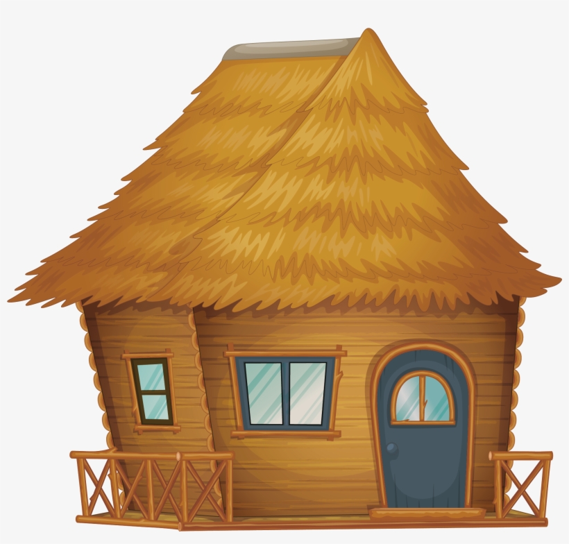 Nipa Hut Cartoon Clip Art Raw Straw - Hut Cartoon, transparent png download