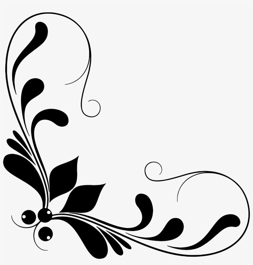Corner Ornament Art Icons Png Free And - Decorative Lines Clip Art Png, transparent png download