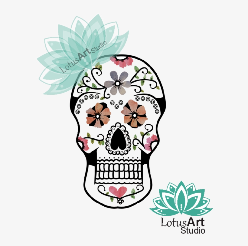 Clipart Skull Watercolor - Skull, transparent png download