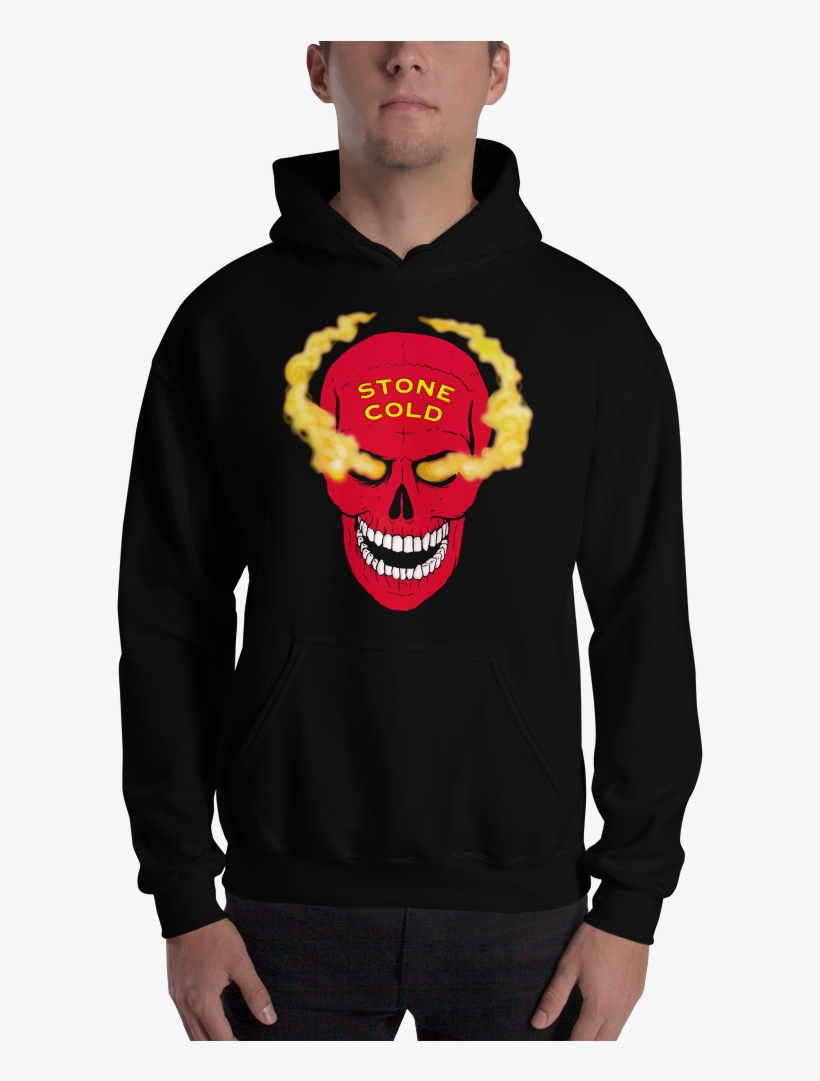 Stone Cold Steve Austin "red Skull" Pullover Hoodie - Hoodie, transparent png download