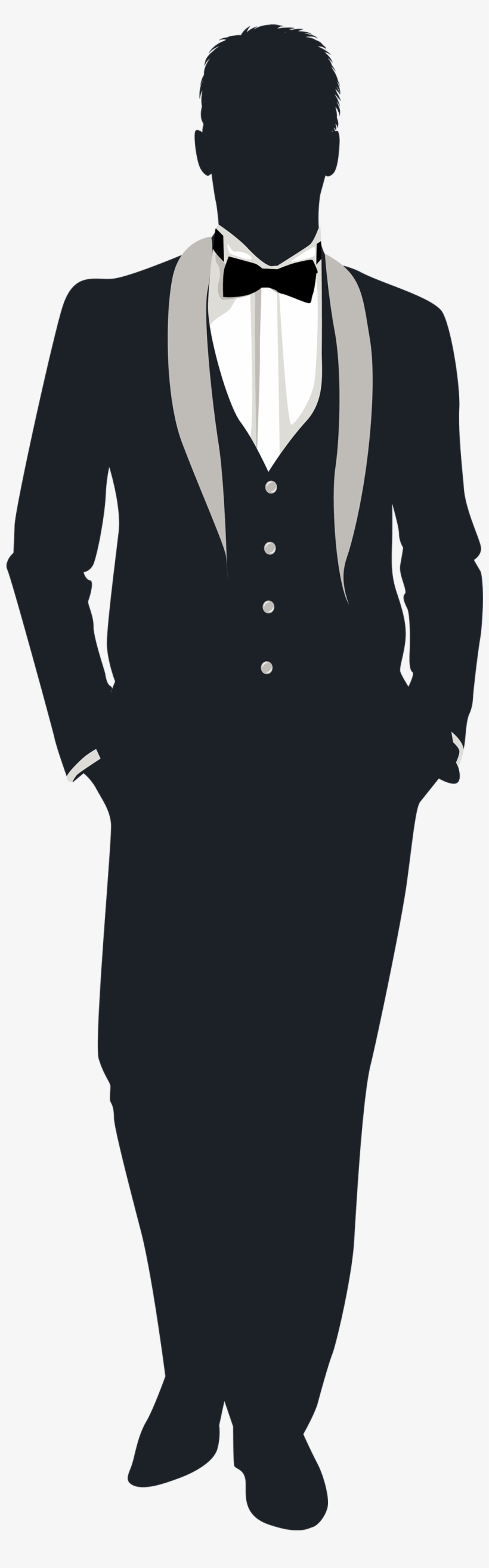 Groom Silhouette Png Clip Art - Groom Silhouette Clip Art, transparent png download