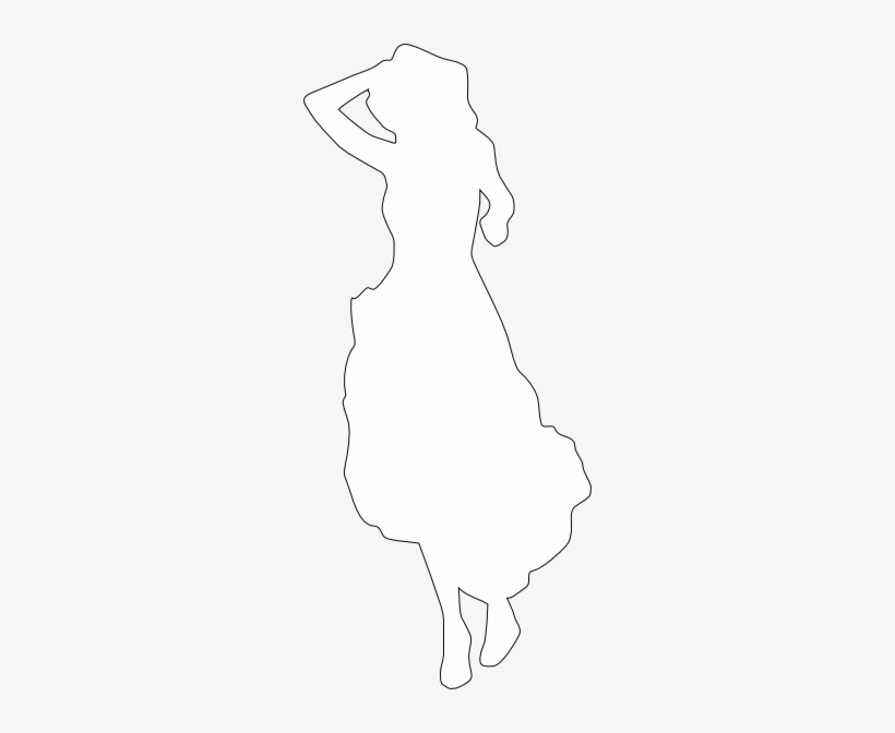 Clean White Silhouette Of A Woman Clip Art - Woman Silhouette White Png, transparent png download